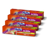 Hefty Slider Jumbo Storage Bags, 12 Count, 2.5 Gallon Extra Large Storage Bags for Bulk Leftovers, Travel Clothes, Shoes, Office Supplies, and More, Writable Label, Secure Zip and Click Closure
