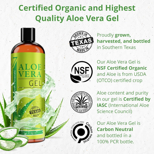 Seven_Minerals_Organic_Aloe_Vera_Gel_from_freshly_cut_100%_Pure_Aloe_-_Big_12oz_-_HighestQuality,_Texas_grown,_Vegan,_Unscented_-_For_Face,_Skin,_Hair,_Sunburn_relief