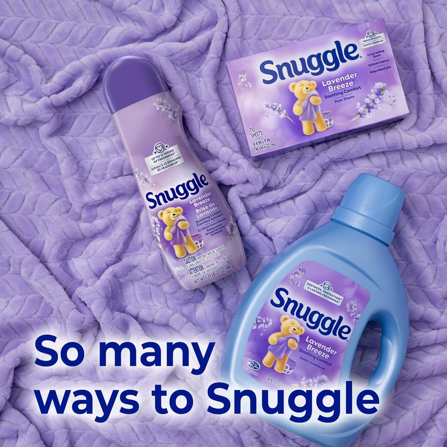 Snuggle_Fabric_Softener_Dryer_Sheets,_Lavender_Breeze_Soothing_Comfort,_230_Ct,_Long-Lasting_Fresh_&_Clean_Scent,_Softens_Fabric,_Reduces_Static,_Fights_Wrinkles,_Helps_Repel_Lint_&_Pet_Hair,_HE_Safe
