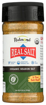 Redmond Real Salt Seasoning - Natural Unrefined Gluten Free 8.25 Ounce, Flavorful Seasoning for Various Meals