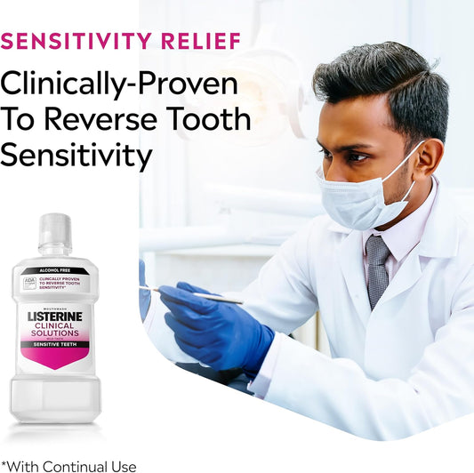 Listerine_Clinical_Solutions_Sensitive_Teeth_Alcohol_Free_Mouthwash,_Fresh_Breath_Dental_Mouthwash_Provides_Protection_&_Relief_from_Tooth_Sensitivity_Pain,_Daily_Fresh_Mint_Oral_Rinse,_500_mL