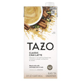 TAZO Classic Chai Latte, Black Tea Concentrate, Easy-to-Serve Caffeinated for Everyday Lattes, Mocktails and Hot or Iced, 32 oz Carton