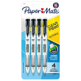 Paper Mate Clearpoint Mechanical Pencils 0.7mm HB #2 Pencil Set Art Supplies Teacher Sketching Drafting College School Black Barrels 4 Count