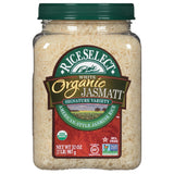 RiceSelect Organic Texmati Brown Basmati Rice, Premium Non-GMO Gluten-Free Long-Grain Brown Rice, 32-Ounce Jar
