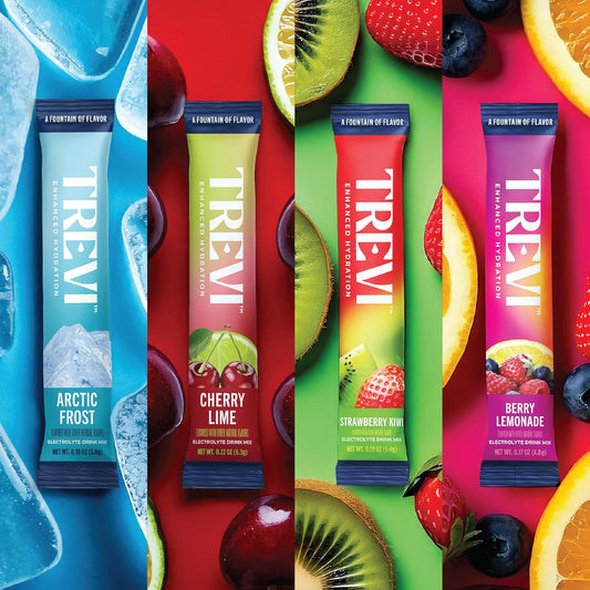 TREVI™_Sugar_Free_Electrolytes_-_Drink_Mix_Hydration_Powder_Packets_-_28_Count_-_Favorites_Variety_Pack_-_Cherry_Lime,_Strawberry_Kiwi,_Berry_Lemonade,_Arctic_Frost