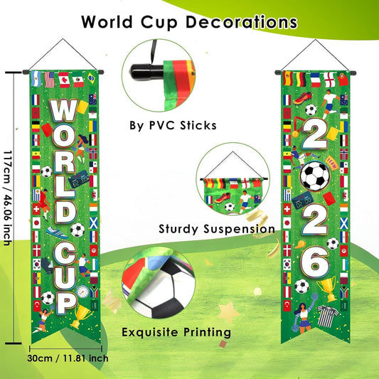 AhfuLife_Soccer_Tournament_Hanging_Porch_Door_Banner_for_Party_Decorations_2026,_World_Soccer_Themed_Hanging_Couplet_for_Porch_Door_Soccer_Party,_Sports_Events,_Bar,_Street,_Home_(Style_1)
