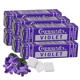 Choward's Violet Mints Candy | Bold Aromatic Flavor Perfect for Snacks in Lunchboxes, Travel, Sharing, and Gifting Nostalgic Vintage 6 Pack (15 Per Package)