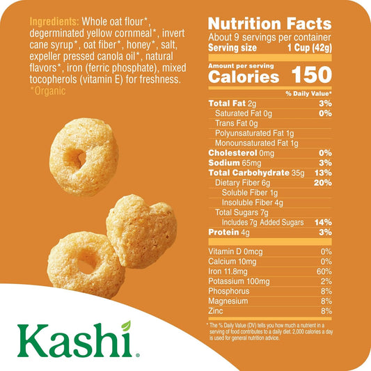 Kashi_Breakfast_Cereal,_Organic,_Whole_Grain,_Honey_Toasted,_13.6oz_Box_(1_Box)