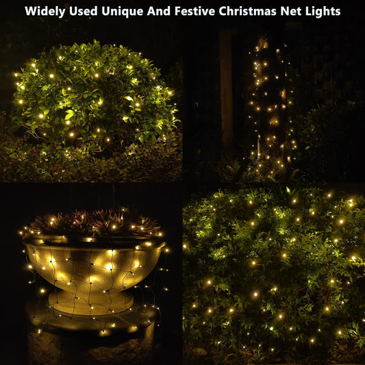 LED_Christmas_Net_Lights_Outdoor_Christmas_Decorations_for_Bushes,100LED_5ftx5ft_Connectable_Green_Wire_Net_Christmas_Lights_for_Outdoor_indoor_Yard_Mesh_Shrub_Tree_Decor_,UL_Certified(Warm_White)