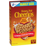 Honey Nut Cheerios Cereal, Limited Edition Happy Heart Shapes, Heart Healthy Cereal With Whole Grain Oats, Giant Size, 27.2 oz