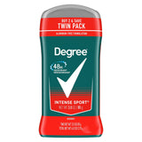 Degree Men Original Protection Deodorant Intense Sport 2 Count 48-Hour Odor Protection Deodorant for Men 3 oz