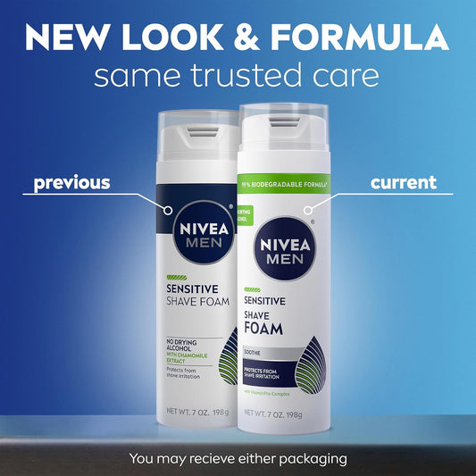 NIVEA_MEN_Sensitive_Shave_Foam_with_Vitamin_E,_Soothing_Chamomile_and_Witch_Hazel_Extracts,_6_Pack_of_7_Oz_Cans