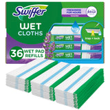 Swiffer Sweeper Wet Mopping Cloth Multi Surface Refills, Mops for Floor Cleaning, Febreze Lavender Scent