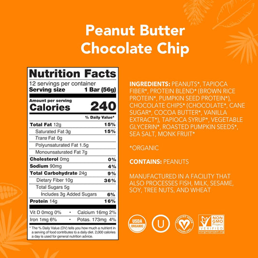 ALOHA_Organic_Plant_Based_Protein_Bars_|Peanut_Butter_Chocolate_Chip_|_1.98_Oz_(Pack_of_12)_|_Vegan,_Low_Sugar,_Gluten_Free,_Paleo,_Low_Carb,_Non-GMO,_Stevia_Free,_Soy_Free,_No_Sugar_Alcohols