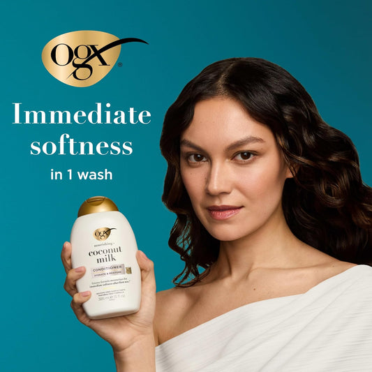 OGX_Nourishing_+_Coconut_Milk_Conditioner,_Hydrating_&_Restoring_Conditioner_Moisturizes_for_Soft_Hair_After_the_First_Use,_Parabens-Free,_Sulfate-Free_Surfactants,_13_fl._Oz