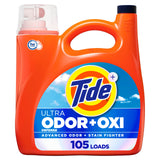 Tide Ultra Odor Defense Plus Oxi Liquid Laundry Detergent, Advanced Odor and Stain Fighting Laundry Detergent Liquid
