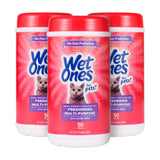 Wet Ones for Cats Freshening Wipes, Multi-Purpose Cat Grooming Wipes with Aloe Vera, Helps Remove Dirt, Odor, and Dander Between Baths, Fresh Scent
