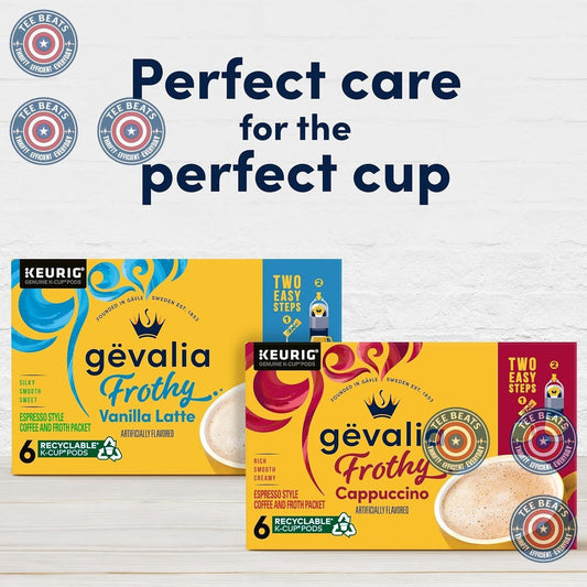 Gevalia_Frothy_2-Step_Artificially_Flavored_Cappuccino_Espresso_Style_K‐Cup_Coffee_Pods_&_Froth_Packets_Kit,_6_ct._Box