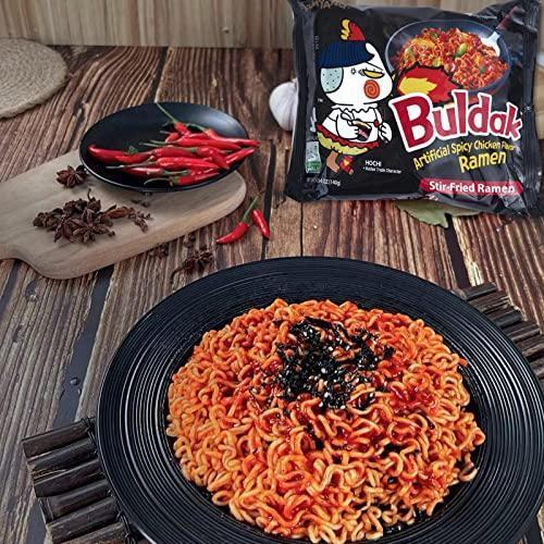 Samyangg_Buldak_Spicy_Chicken_Ramen_Noodle_Korean_Stir-Fried_Ramen,_Original_Flavor,_Pack_of_5