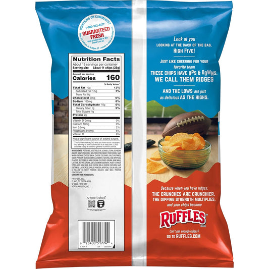Ruffles_Potato_Chips,_Cheddar_&_Sour_Cream,_12.5_oz_Party_Size_Bag