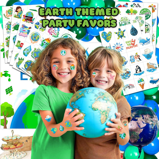 120_PCS_Earth_Day_Environment_Pre-Cut_Temporary_Tattoos_for_Kids_|_Super_Cute_Themed_Birthday_Party_Favors,_Supplies,_Decorations,_Fake_Tattoo_Stickers,_School_Rewards_Prizes_&_Gifts_Boys_&_Girls