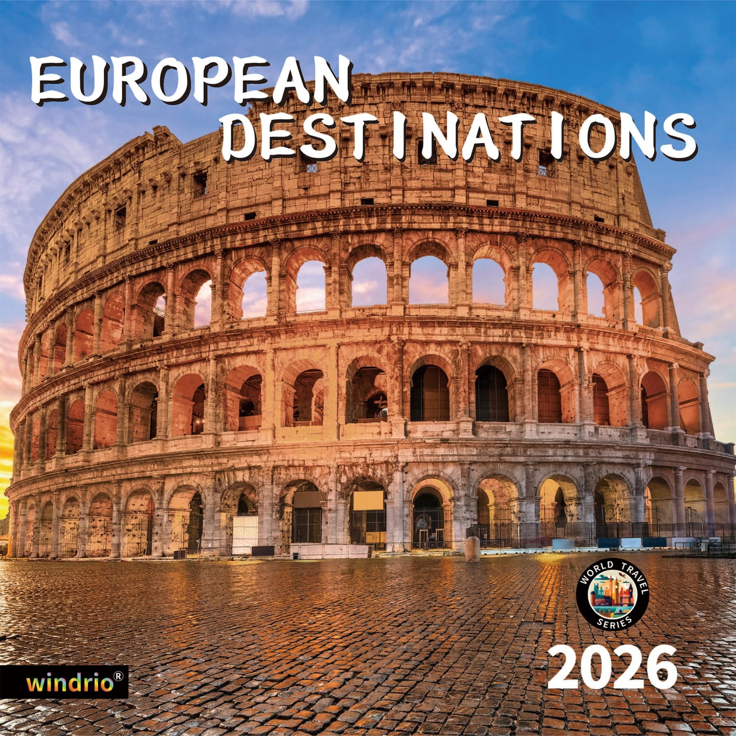 2026 Wall Calendar,Calendar 2026, November 2025 - December 2026, Wall Calendar European Destinations, 12" x 24" Opened,Full Page Months Thick & Sturdy Paper for Calendar Organizing & Planning