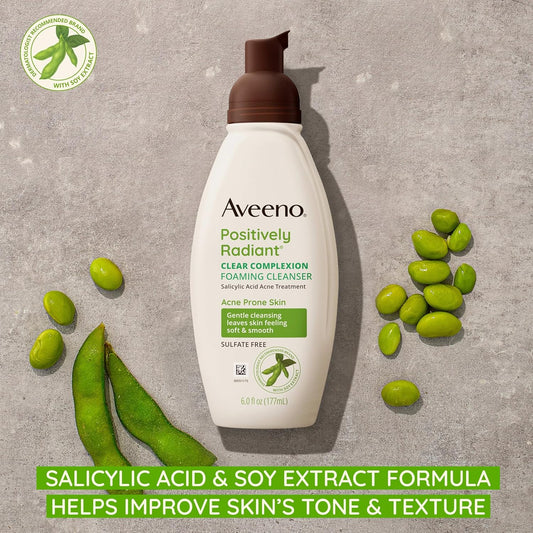 Aveeno_Clear_Complexion_Foaming_Oil-Free_Facial_Cleanser_with_Soy_Extract_&_0.5%_Salicylic_Acid,_Acne_Treatment_Face_Wash_for_Acne-Prone_Skin,_Sulfate-Free_&_Hypoallergenic,_6_fl._oz