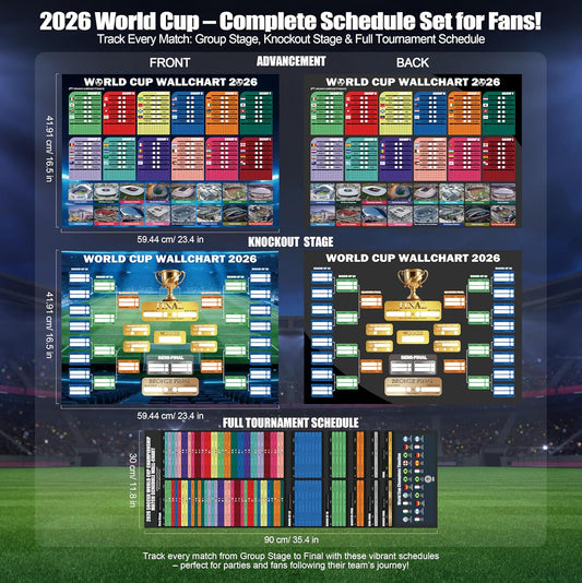 World_Cup_Wall_Chart_2026_Poster_Set_(3_Pack)_–_PVC_Dry_Erase_Soccer_Schedule_Posters_with_Knockout_Bracket,_Group_Stage_Tracker_&_Full_Match_Timeline_–_Includes_48_Team_Flag_Stickers,_Marker,_Eraser_&_Mounting_Tape_–_Fan_Gift