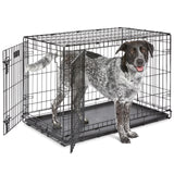 MidWest Homes for Pets iCrate for Medium Breeds, Single Door Folding Dog Crate with Divider Panel, Leak-Proof Tray & Secure Latch, Portable, Durable & Easy to Assemble