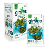 Gimme Seaweed Grab & Go Organic Premium Roasted Snacks, Sea Salt Avocado Oil, 5 Count Trayless, Keto, Vegan, Gluten-Free, Source of Omega3s, Healthy On-The-Go Snack for Kids Adults