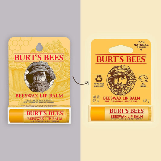Burt's_Bees_100%_Natural_Moisturizing_Lip_Balm,_Original_Beeswax_with_Vitamin_E_&_Peppermint_Oil,_0.15_Oz