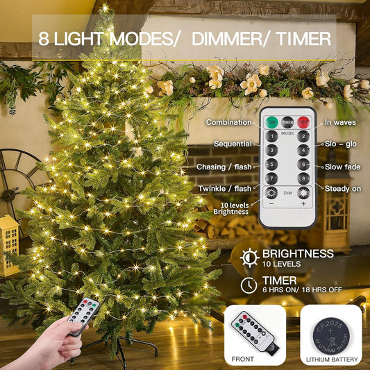 suddus_Fairy_Lights_Battery_Operated_with_Remote,_LED_Dimmable_Twinkle_Lights_with_Timer,_Waterproof_Copper_Wire_String_Lights_for_Bedroom,_Christmas,_Tree,_Indoor_Outdoor_Decor