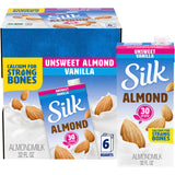 Shelf-Stable Almond Milk, Unsweetened Vanilla, Dairy-Free, Vegan, Non-GMO Project Verified, 1 Quart (Pack of 6)