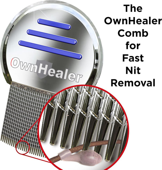 OWNHEALER_Professional_Lice_Comb_Kit_-_for_Lice,_Nits,_and_Dandruff_Removal._Quick_Results_for_Head_Lice_Treatment_-_Suitable_for_All_Hair_Types