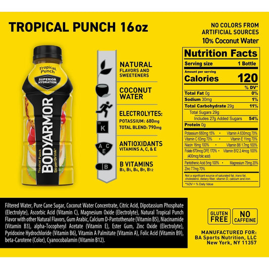 BODYARMOR_Sports_Drink_Sports_Beverage,_Tropical_Punch,_Coconut_Water_Hydration,_Natural_Flavors_With_Vitamins,_Potassium-Packed_Electrolytes,_Perfect_For_Athletes,_16_Fl_Oz_(Pack_of_12)