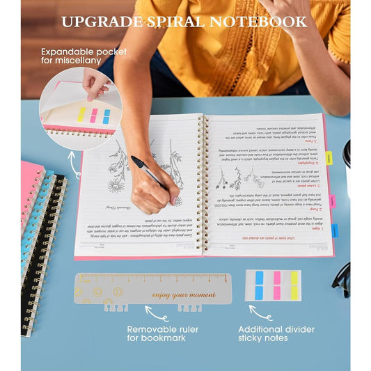 Spiral_Notebook_Journal_8.5”_x_11”,_Notebooks_for_Women_Men,_College_Ruled_Lined_Journal,_100_GSM_Paper,_Plastic_Hardcover_Spiral_Bound_Journals_for_Work_School_Note_Taking_Business