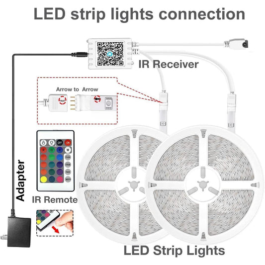 LED_Strip_Lights_130ft_(2_Rolls_of_65.6ft),_Color_Changing_Lights_Strip_for_Bedroom,_Desk,_Indoor,_Room_Bedroom,_Girl_Boy_Brithday_Gifts_RGB_Decor_with_Remote_and_24V_Power_Supply