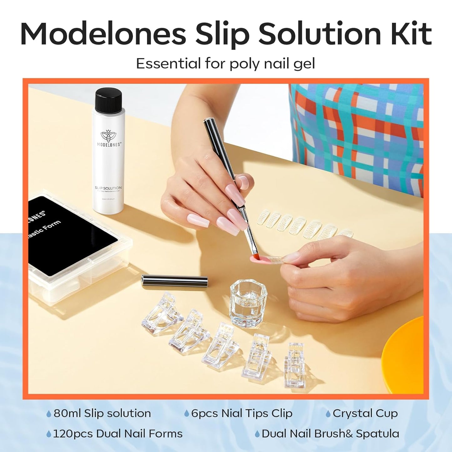 modelones_Slip_Solution_for_Poly_Gel,_2.8oz_Anti-Stick_Gel_Liquid_for_Poly_Gel_Nails_with_120Pcs_Flat_Dual_Nail_Forms_Nail_Tips_Clips_Kit