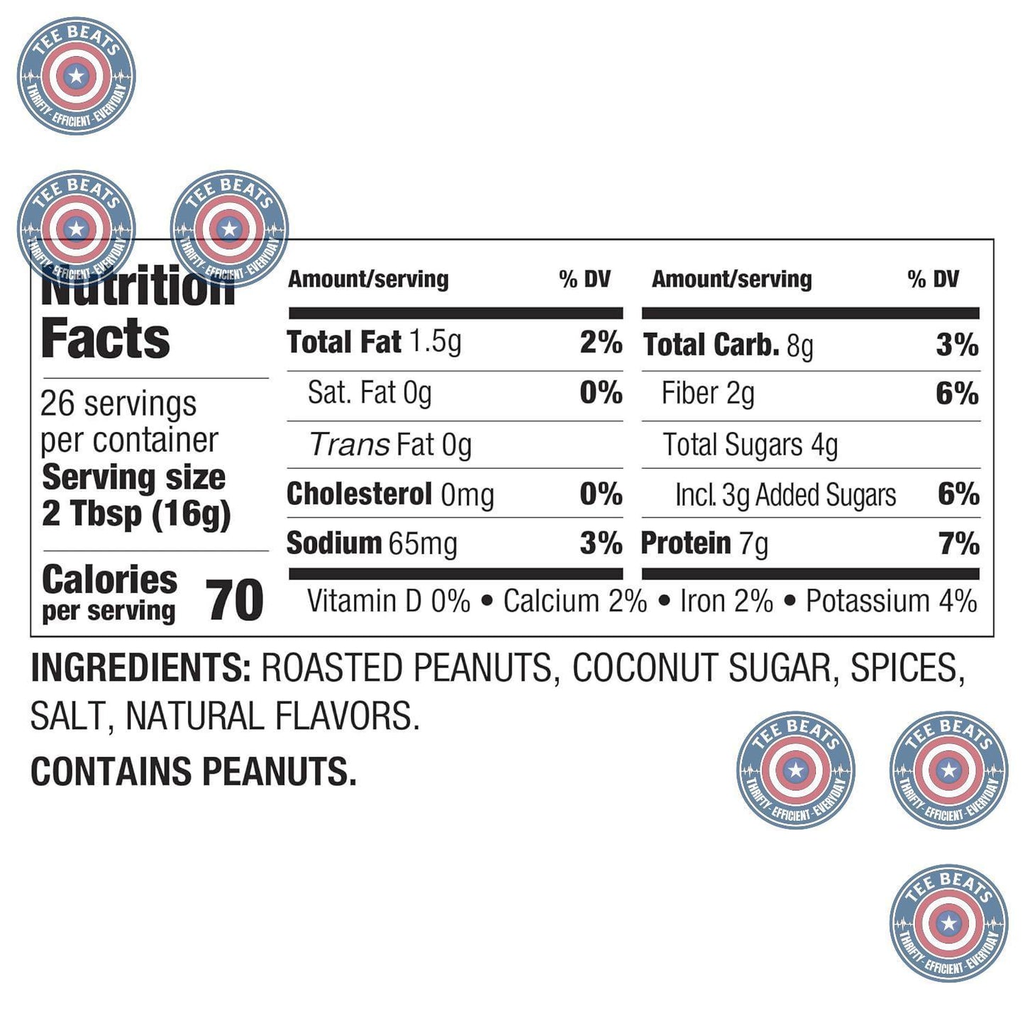 PBfit_15_Ounce_Pumpkin_Spice_Peanut_Butter_Powder,_Powdered_Spread_From_Real_Roasted_Peanuts,_7g_of_Protein_7%_DV,_Gluten-Free,_70_calories,_90%_less_fat_(Pack_1)