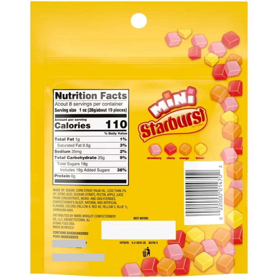 STARBURST_Original_Minis_Fruit_Chews_Candy,_8-Ounce_Grab_N_Go_Size_Resealable_Bag_(Pack_of_8)