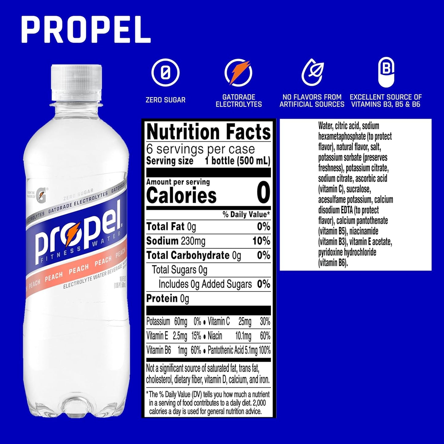 Propel,_Peach,_Zero_Calorie_Sports_Drinking_Water_with_Electrolytes_and_Vitamins_C&E,_16.9_Fl_Oz_(Pack_of_12)