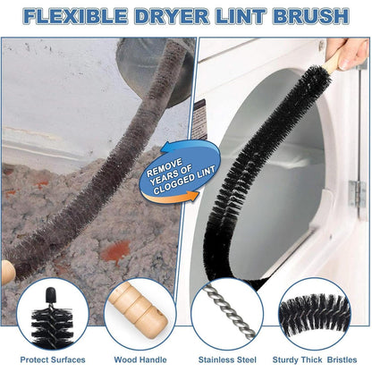 2_Pieces_Dryer_Vent_Cleaner_Kit_Compatible_with_All_Vacuum_Cleaner,_Dryer_Lint_Brush_and_Vacuum_Hose_Attachment_with_Stretch_Universal_Connector,_Quickly_Lint_Remover