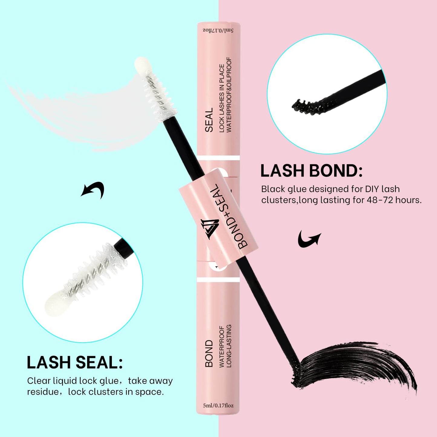 VAVALASH_DIY_Lash_Extensions_Kit_Individual_Cluster_Lashes_Kit_with_280_Lash_Clusters_30D+40D-0.07-D-10-16Mix,_Lash_Bond_and_Seal,_Lash_Applicator_for_DIY_Eyelash_Extensions_at_Home_Makeup_Eyelashes_Extensions_Cosmetic_Salon