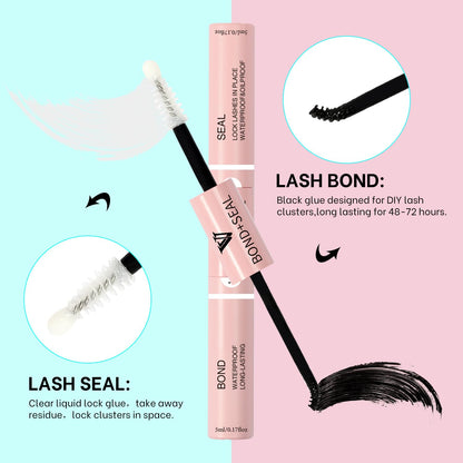 VAVALASH_DIY_Lash_Extension_Kit_with_280_Clusters_of_Individual_Lashes_-_30D_and_40D,_0.07D_-_10-16mm_Mixture_-_Lash_Clusters,_Lash_Bond,_Seal_and_Lash_Tweezer_for_Eyelash_Extensions_at_Home_-_Makeup