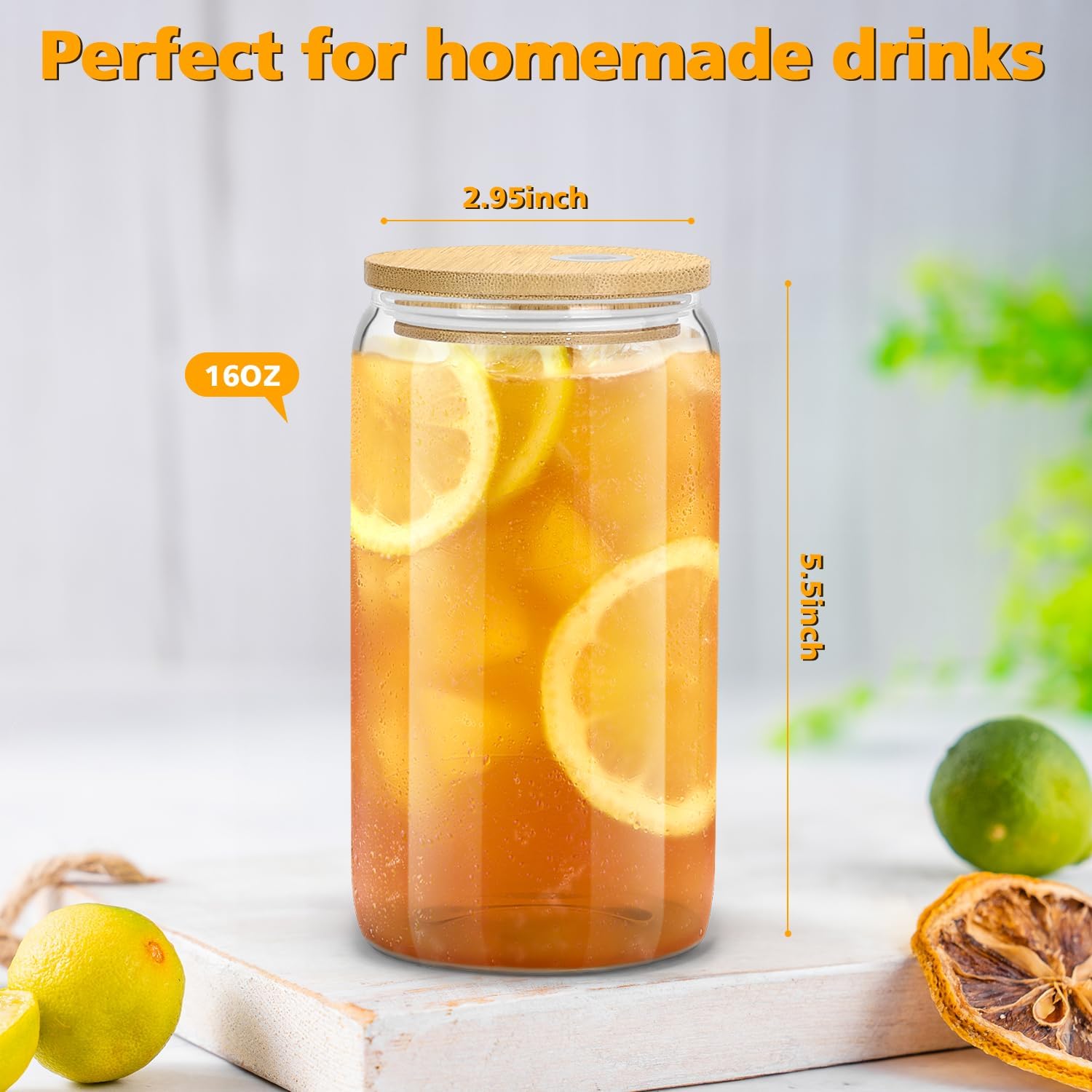 4PCS_Glass_Cups_with_Bamboo_Lids_and_Straws,_16OZ_Ice_Coffee_Cup,_Drinking_Cup_set_Wooden_Lids,_Home_Essential_Tumblers_for_Beer,_Cocktail,_Tea_Latte_Clear