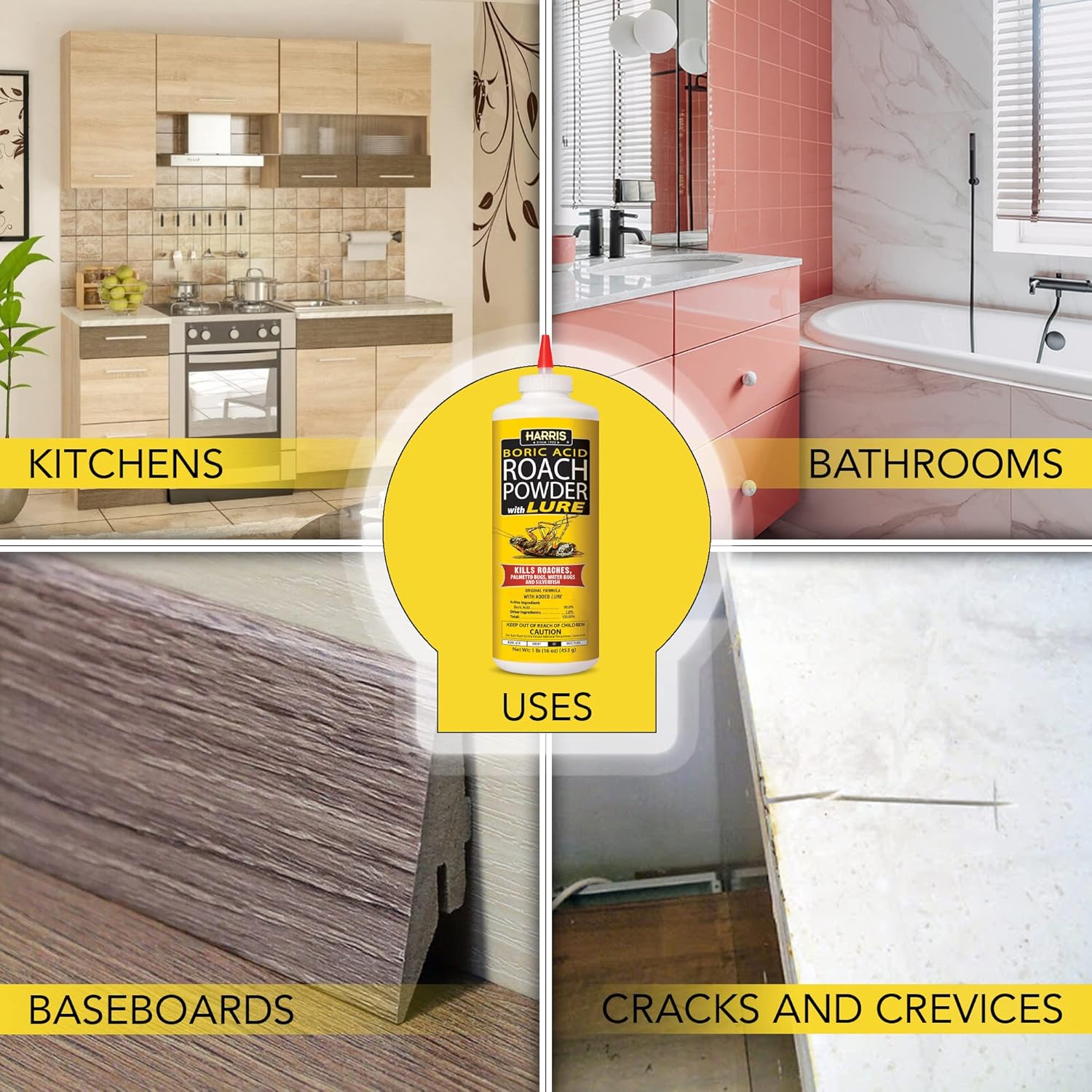 HARRIS_Boric_Acid_Roach_and_Silverfish_Killer_Powder_16oz_for_Insects_-_Effective_Insect_Repellent