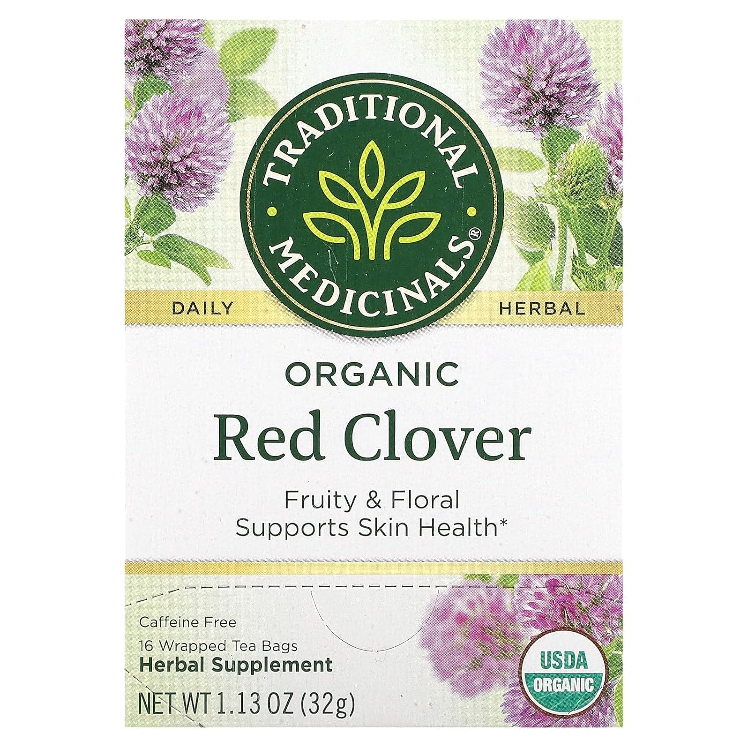 Traditional_Medicinals_Organic_Red_Clover,_Caffeine_Free,_16_Wrapped_Tea_Bags,_1.13_oz_(32_g)