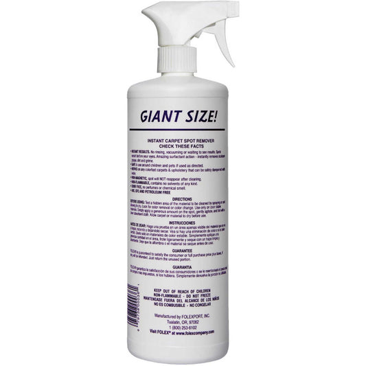 FOLEX_Instant_Carpet_Spot_Remover,_32oz,_No_Rinsing,_Pack_1_Household_Kit_Spray_Cleaner_Cleaning