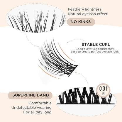 LASHVIEW_Lash_Clusters,_144_Pcs_Cluster_Lashes,_DIY_Cluster_Eyelash_Extensions_Mega_Volume_Reusable_Individual_Lashes_Cluster_Volume_Look_Super_Thin_Band_&_Soft(Volume,C-10-16mix)_Lightweight_Makeup_Salon_Cosmetic_Eyelashes_Extensions
