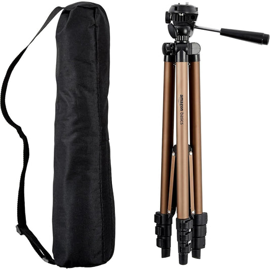50-inch_Lightweight_Camera_Mount_Tripod_Stand_With_Bag,_Black/Brown